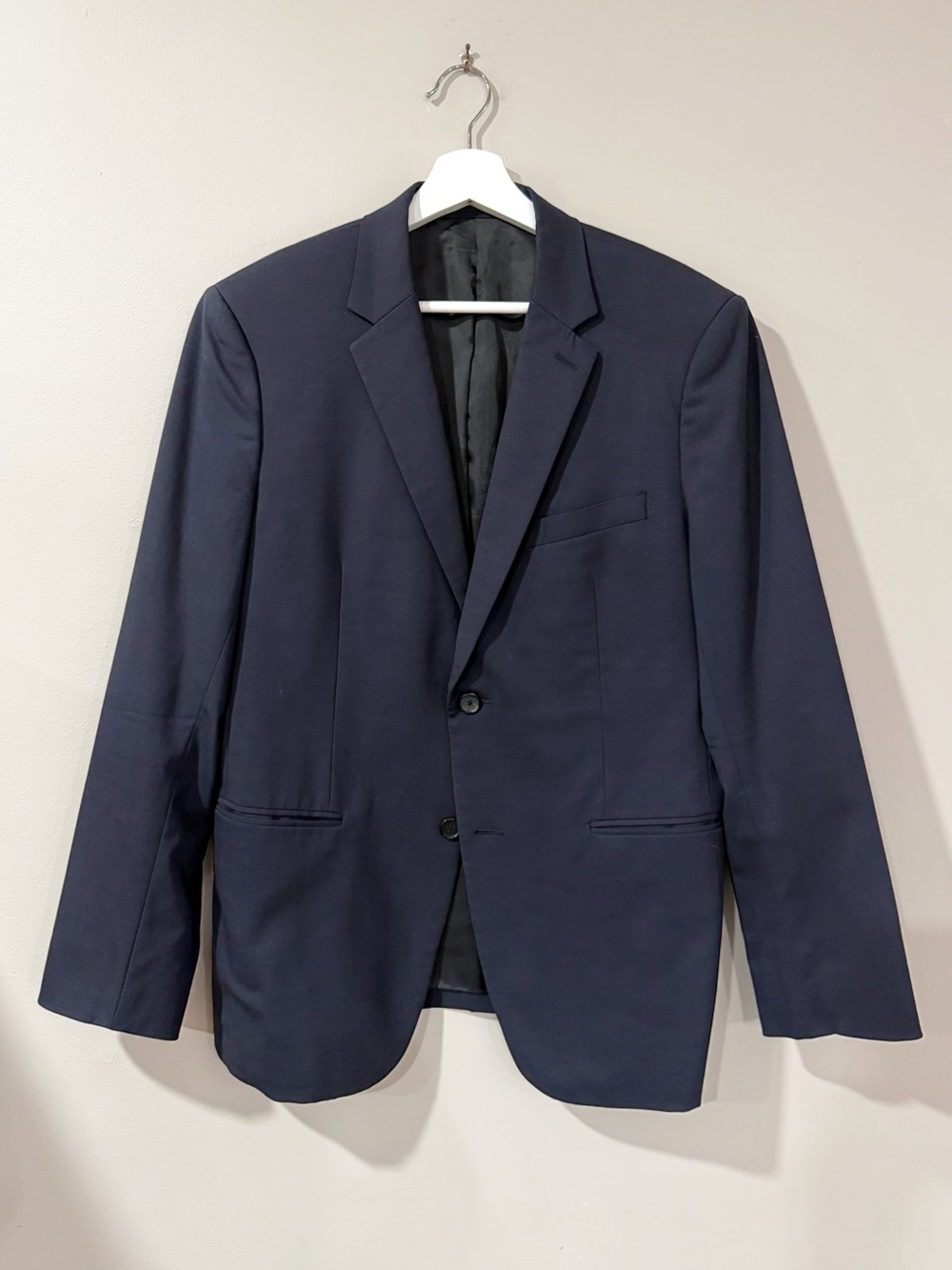 Theory Wellar HC New Tailor Men's 40S Navy Wool Blazer Quiet Luxury Office
